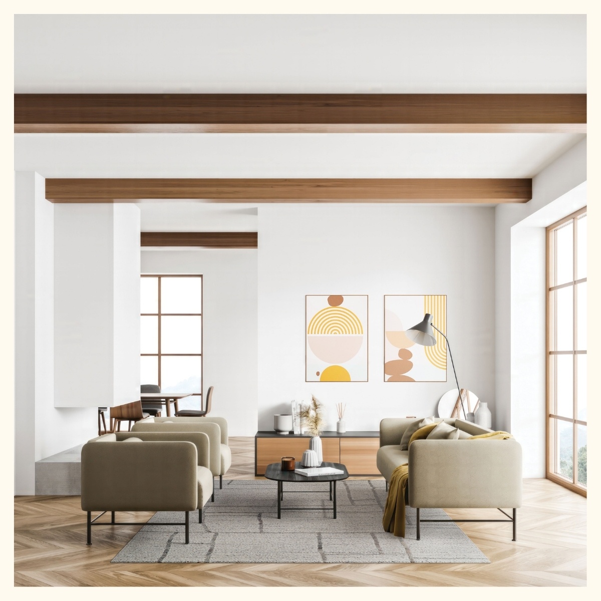 Linear and geometric rug designs have never been more popular, and Couristan's new Circa Collection nails it. Hand-tufted with 100% wool and a soothing mix of Soumak tufts and raised cut-pile details.

Tap the link to Explore Circa: l8r.it/GcWd

#couristan