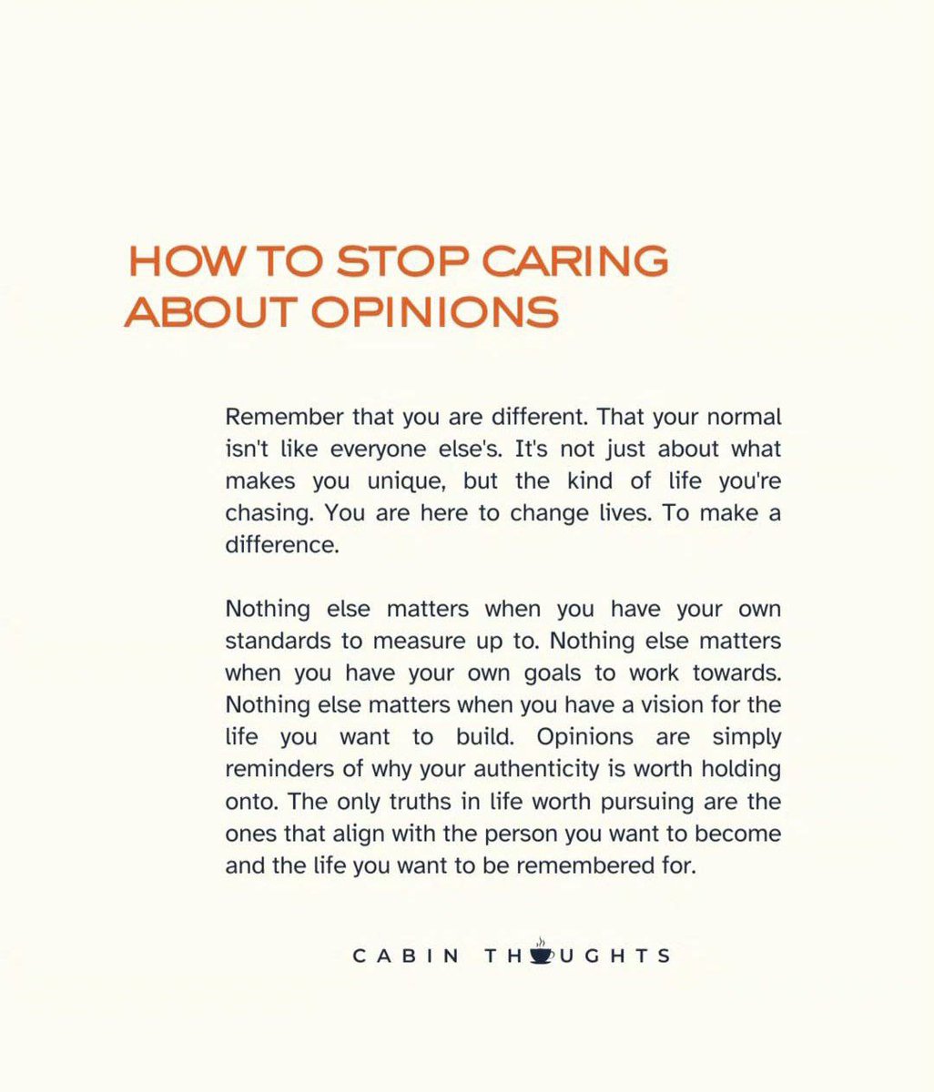 How to stop caring about opinions