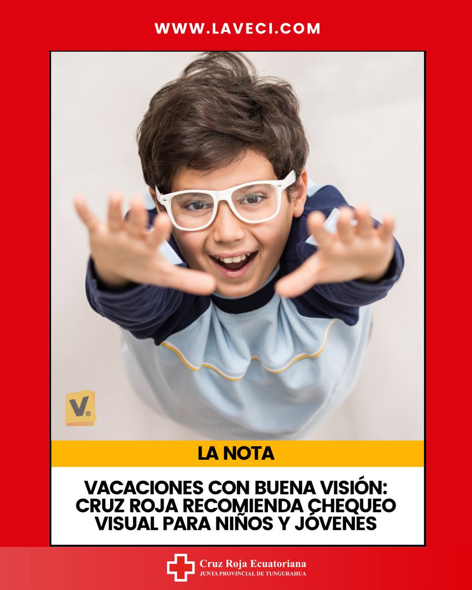 Las vacaciones escolares son el momento ideal para cuidar la salud visual de niños, niñas y adolescentes. laveci.com/noticia/cruz-r…