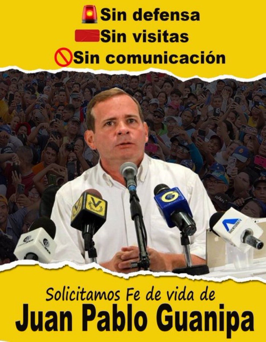 ZFrandjian39338's tweet photo. ¡LIBEREN A JUAN PABLO GUANIPA! https://t.co/OCUOSzmvxH