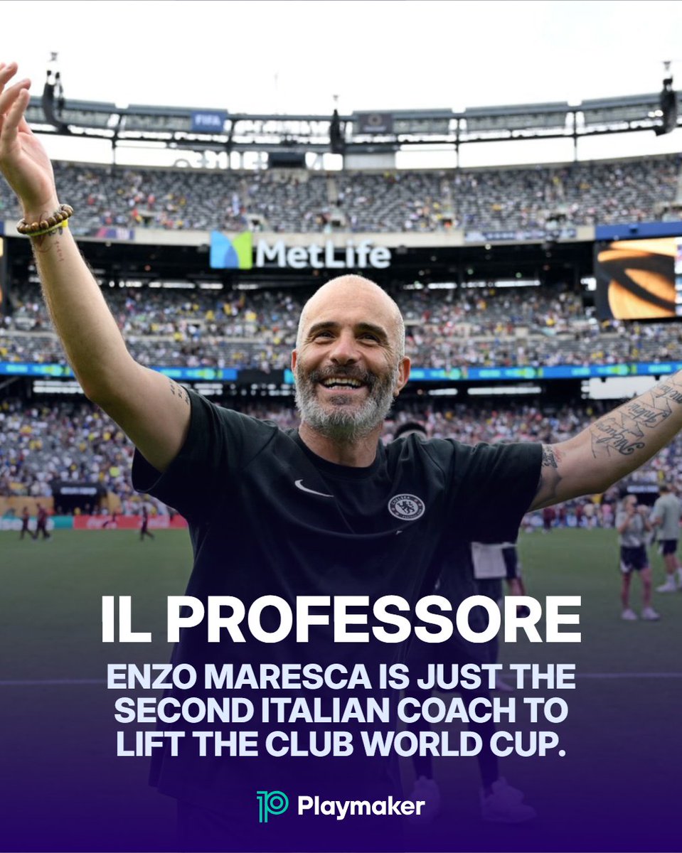 playmaker_EN's tweet image. 🇮🇹 Enzo Maresca is the second Italian manager to win the Club World Cup.
▪️🆕ENZO MARESCA🆕
▪️Carlo Ancelotti
#FIFAClubWorldCup #FIFACWC #CHEPSG #CFC