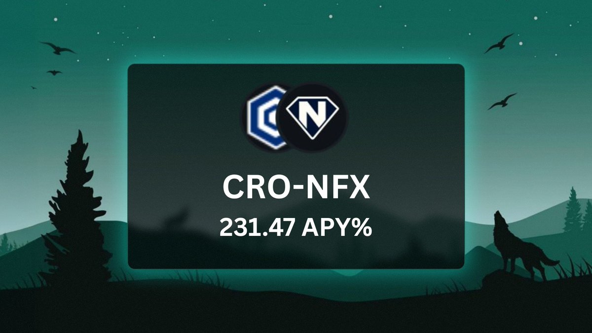 compoundrdotapp's tweet image. Vault of the day:

$CRO - $NFX 🦊

APY: 231.47% 👀

TVL: $15,905+ 💵

ENDS: 12th August 🗓️

Farm smarter on CompoundR 🧑‍🌾