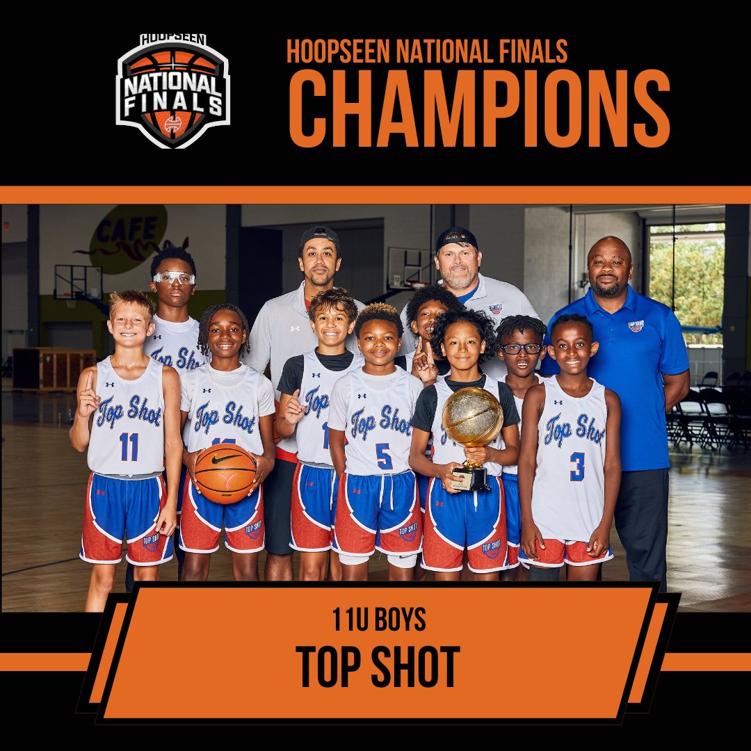 HoopSeenNEXT's tweet image. Congratulations to the 11U/5th Grade Boys National Finals Champions, Top Shot!