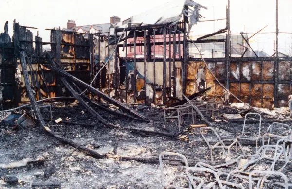 letsjodancing's tweet image. Photo of Space Miami July 13th, after @LaytonGiordani burned the place to the ground