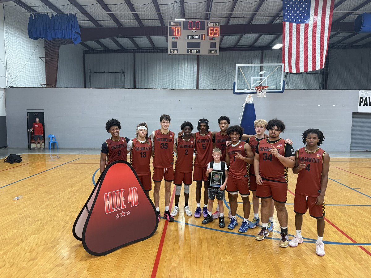 End Game Elite Basketball (@endgameelitebb) on Twitter photo Championship at Ballin Under 1 Roof
EGE E40 brings home the Gold Championship beating a tough VIPKings E40 in OT
End Game Elite - 70🏆
VIPKings E40- 69
Tony Barnes- 25 pts (3/4 3PT)
<a href="/parkerd00lin/">Parker Doolin</a> - 14 pts
<a href="/JaseBennett08/">Jase Bennett</a> - 11 pts (3/3 3PT)
<a href="/clore_william22/">William Clore</a> - 11 pts (2/4 3PT) Championship at Ballin Under 1 Roof
EGE E40 brings home the Gold Championship beating a tough VIPKings E40 in OT
End Game Elite - 70🏆
VIPKings E40- 69
Tony Barnes- 25 pts (3/4 3PT)
<a href="/parkerd00lin/">Parker Doolin</a> - 14 pts
<a href="/JaseBennett08/">Jase Bennett</a> - 11 pts (3/3 3PT)
<a href="/clore_william22/">William Clore</a> - 11 pts (2/4 3PT)