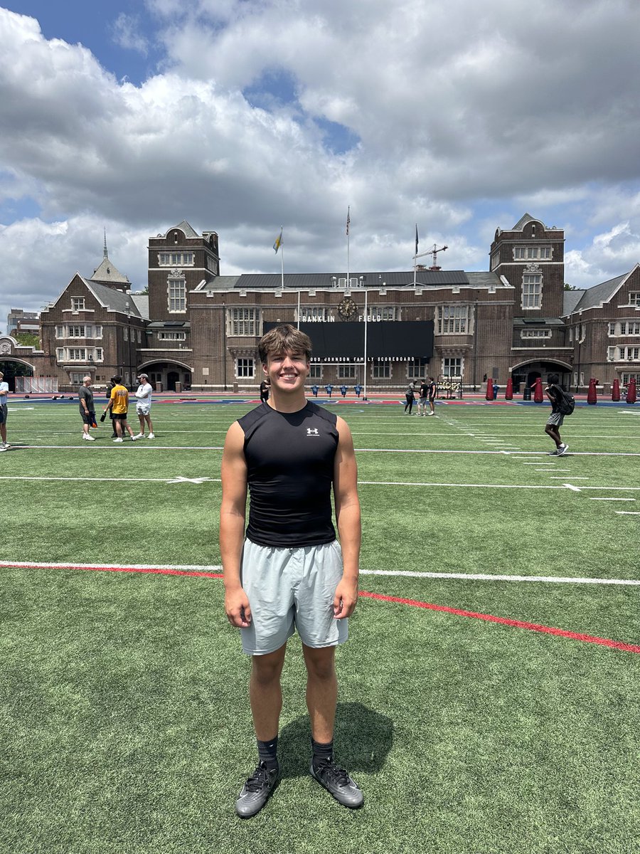 bennetthansen26's tweet image. I had a great time at the Penn football camp today! Amazing competition for my final camp of the summer!

@CoachDupont @CoachCless