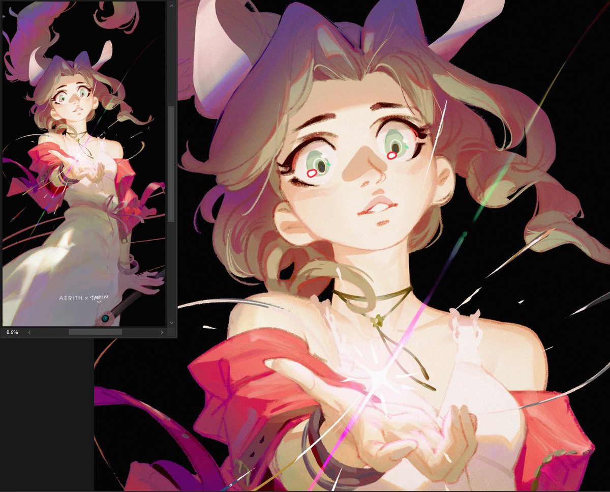 hart_led's tweet image. this might be strange to hear but I dont really feel like I have control over the final output, I'm just making decisions I like but it ends up somewhere I don't recognise for myself, like I didnt mean to do this #finalfantasyVII #Finalfantasyviirebirth #AerithGainsborough