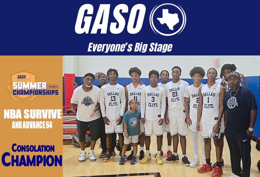DeyoElite's tweet photo. Congratulations DEYO 17u on winning the @TexasHoopsGASO live period NBA Survive and Advance Consolation Championship‼️#proud

@MauriceMcclish @JaelynHyder @BraylenC2026_3 @lilsamgoingD1 @J0s11ah @Don_6kp @CyrusSykes8 @jholland2026 @RiceJamirion @Kamaurie_Turner https://t.co/DktNSj4ydh