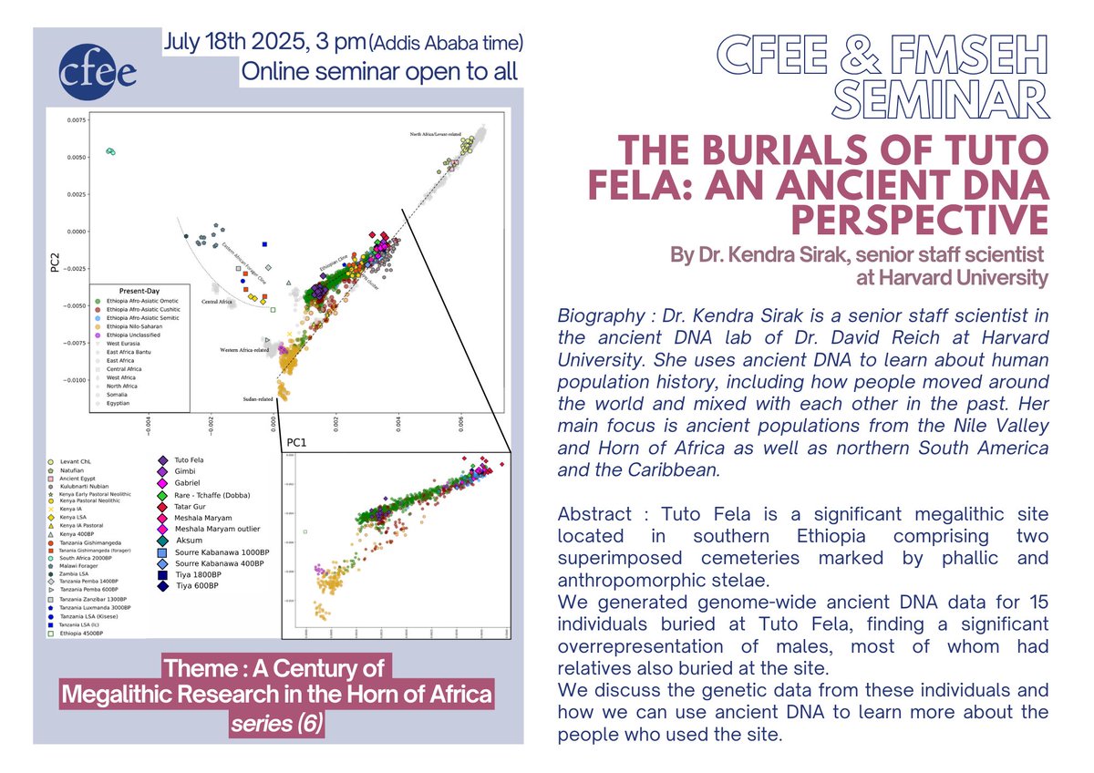 Medieval Studies in Ethiopia and the Horn FMSEH (@ffmseh) on Twitter photo We are delighted to announce our forthcoming e-seminar to be held on Friday, the 18th of July 2025, from 3 PM Addis Ababa time. We are delighted to announce our forthcoming e-seminar to be held on Friday, the 18th of July 2025, from 3 PM Addis Ababa time.