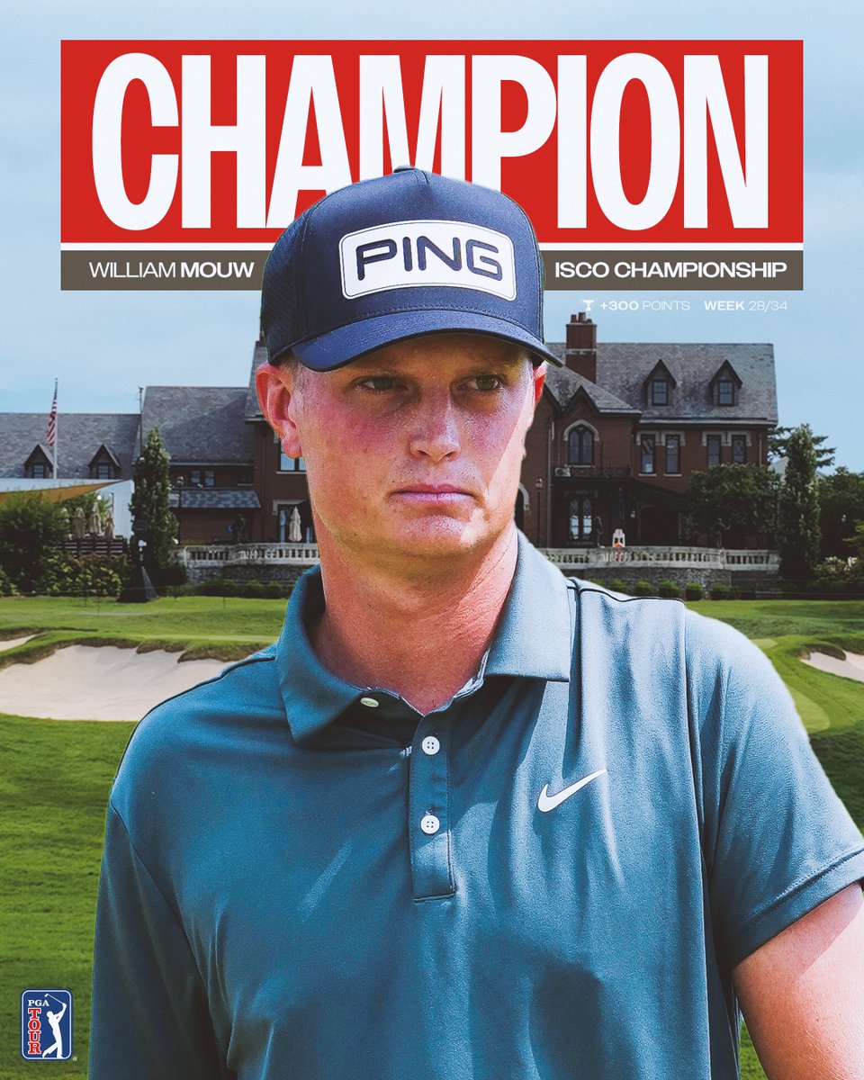 PGA TOUR (@pgatour) on Twitter photo A Sunday 61 for the win!
Despite entering the day 7 shots back, rookie William Mouw claims his first TOUR victory <a href="/ISCOChamp/">ISCO Championship</a> 🏆 A Sunday 61 for the win!
Despite entering the day 7 shots back, rookie William Mouw claims his first TOUR victory <a href="/ISCOChamp/">ISCO Championship</a> 🏆