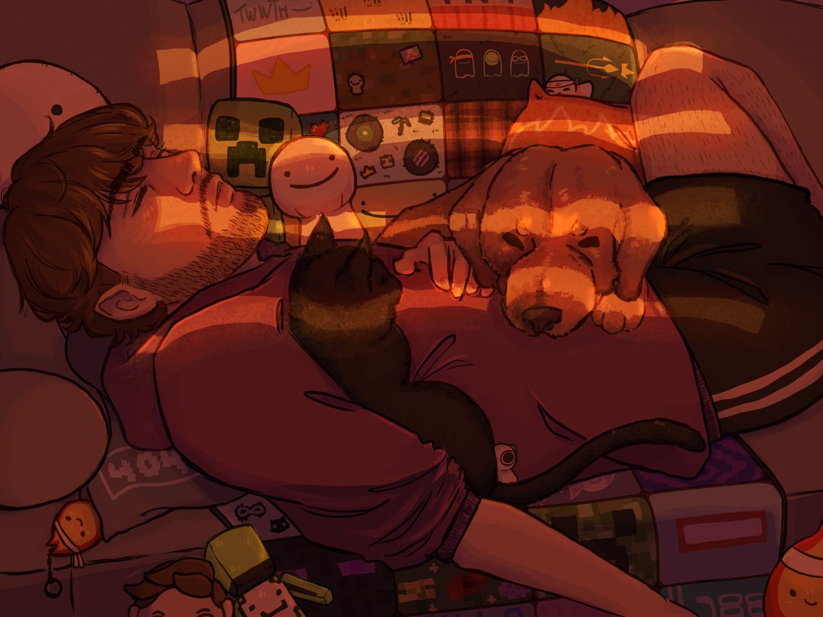 "4.5 billion years later, the former planet’s three survivors curl up together once again."

#sapnapfanart #dreamfanart #gnffanart