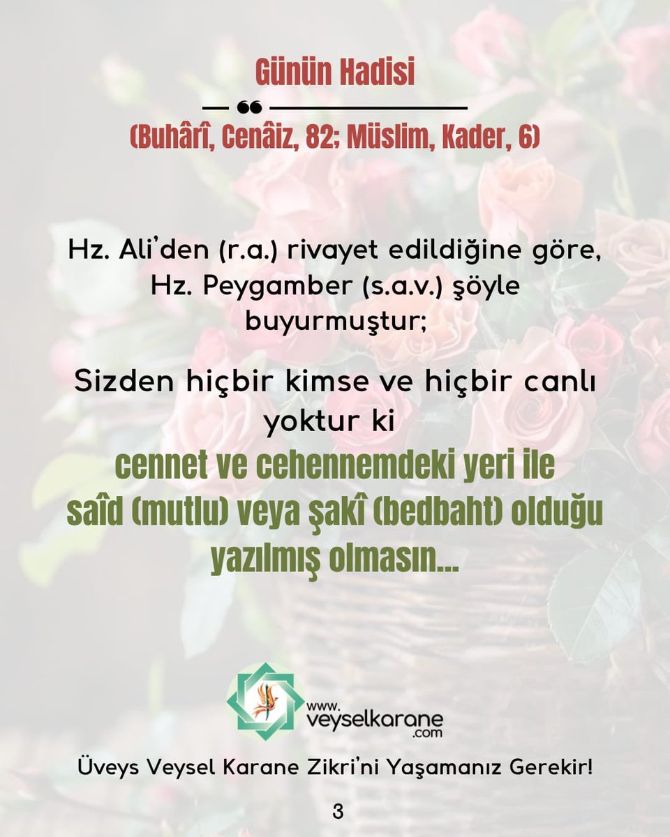 ozlemokuul's tweet photo. Düzeltsene yaşamını, idrakini arttırsana.Elest sonrası yeni bir yaşam ver dedin işte Allah sana kendini kurtarmak için bu geçici dünya hayatını verdi.
Üveys Veysel Karane Zikri'ni Yaşamanız Gerekir!
Yaşa ve Gör!
https://t.co/5eddhoipmx
#islam #dua #zikir #veyselkarane #gününsözü https://t.co/q3YRPgoCoa