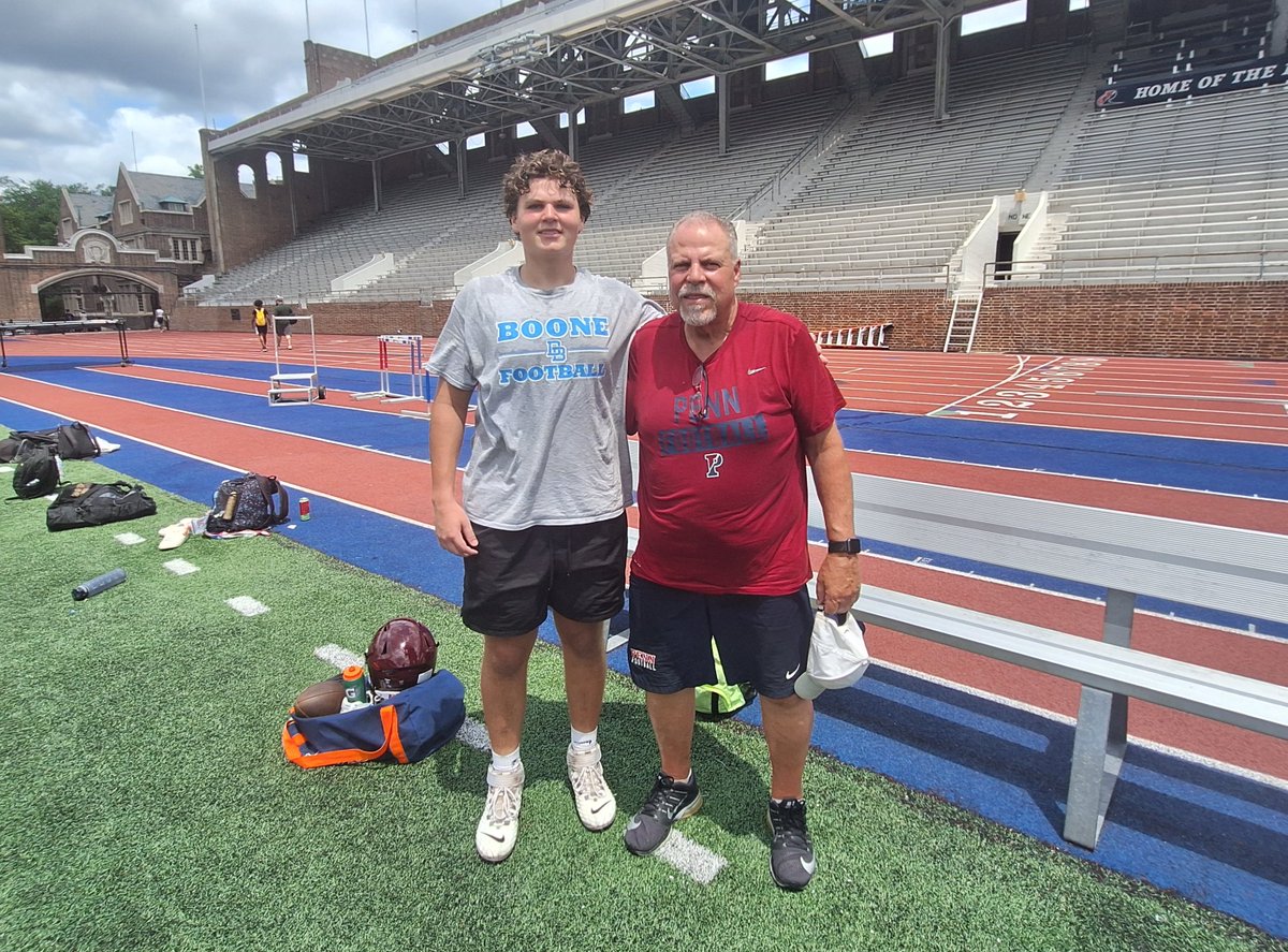 Grant_Ping45's tweet photo. I had a great time competing at the @PennFB camp today. I learned a lot about playing defense from @CoachHughesUP and @jack9hughes. Thank you for the opportunity!!🏈 https://t.co/HGhgA9fVDl