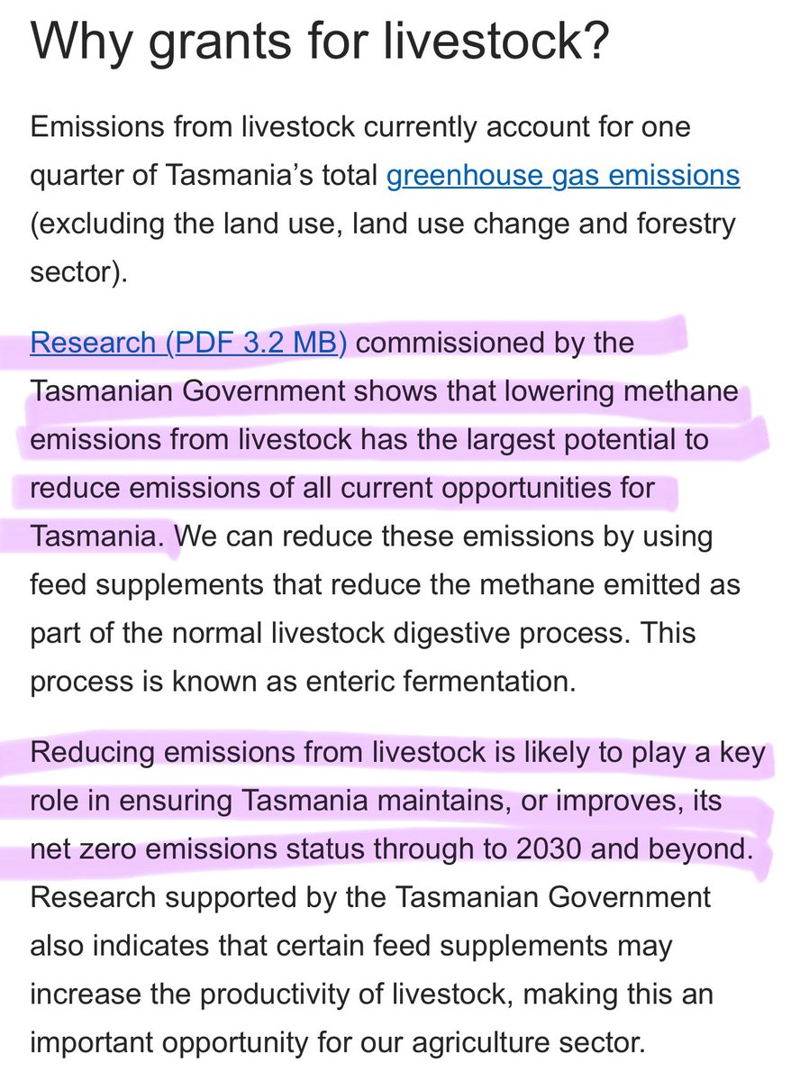 swrighttas's tweet image. Yesterday the #politas Premier was condemning the idea of supporting farmers to reduce livestock emissions - despite the fact his own govt has identified them as having “the largest potential to reduce emissions of all current opportunities for Tasmania” and has policies to do so