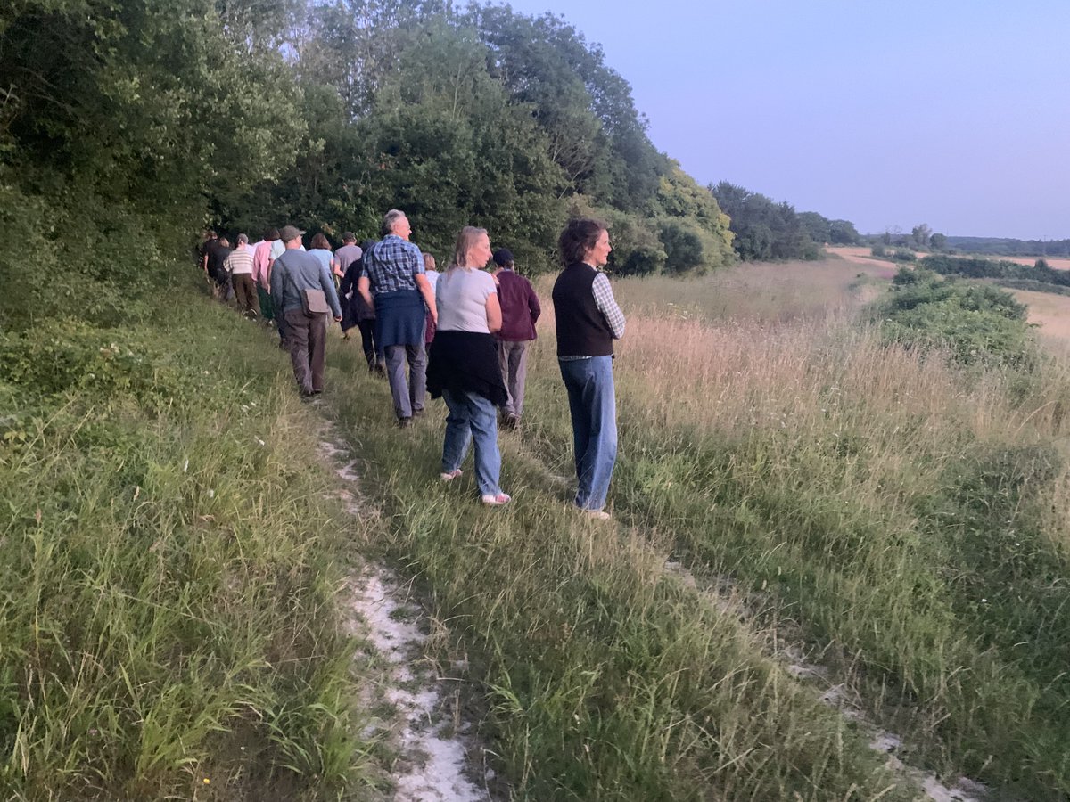 kentdowns6's tweet image. Big thanks to John @KentBatgroup & Simon for our farmer group talk & walk on bats & glowworms. Great to see glowworms, serotine, myotis and pip' sp on the tour of one of our farm's truly inspiring landscape of new flower rich grasslands, scrubby field edges and billowing hedges