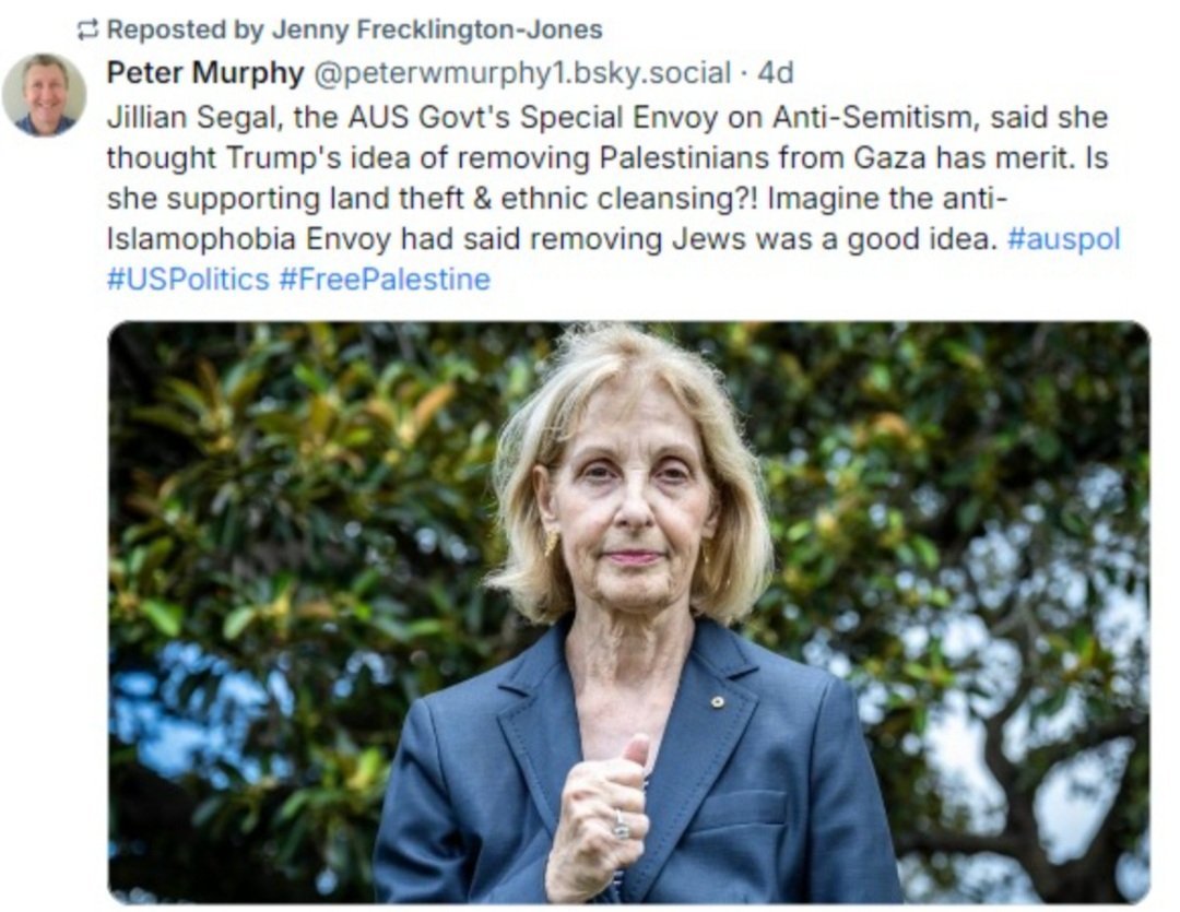 Solo Monk (@jjkale2) on Twitter photo Jillian Segals immense hatred for Palestinians is why she was given the "special envoy" job.
We aren't going to let you forget this one <a href="/AlboMP/">Anthony Albanese</a>. Jillian Segals immense hatred for Palestinians is why she was given the "special envoy" job.
We aren't going to let you forget this one <a href="/AlboMP/">Anthony Albanese</a>.