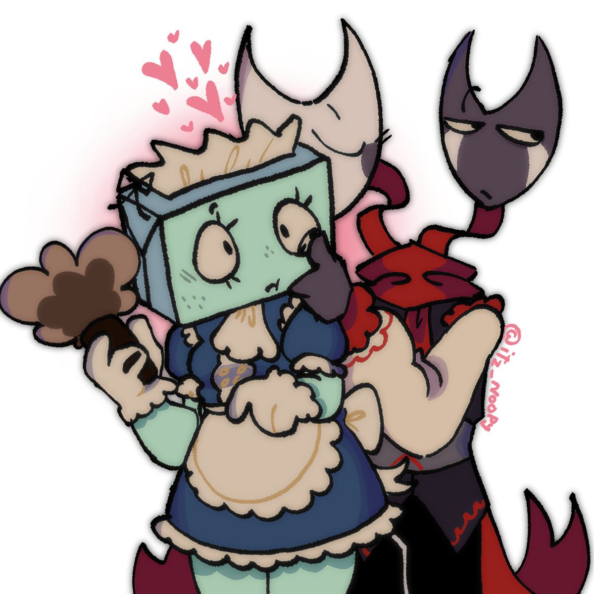 itz_noopy's tweet image. "She says I'm sorry, and I kiss her on the head"
#dandysworldart