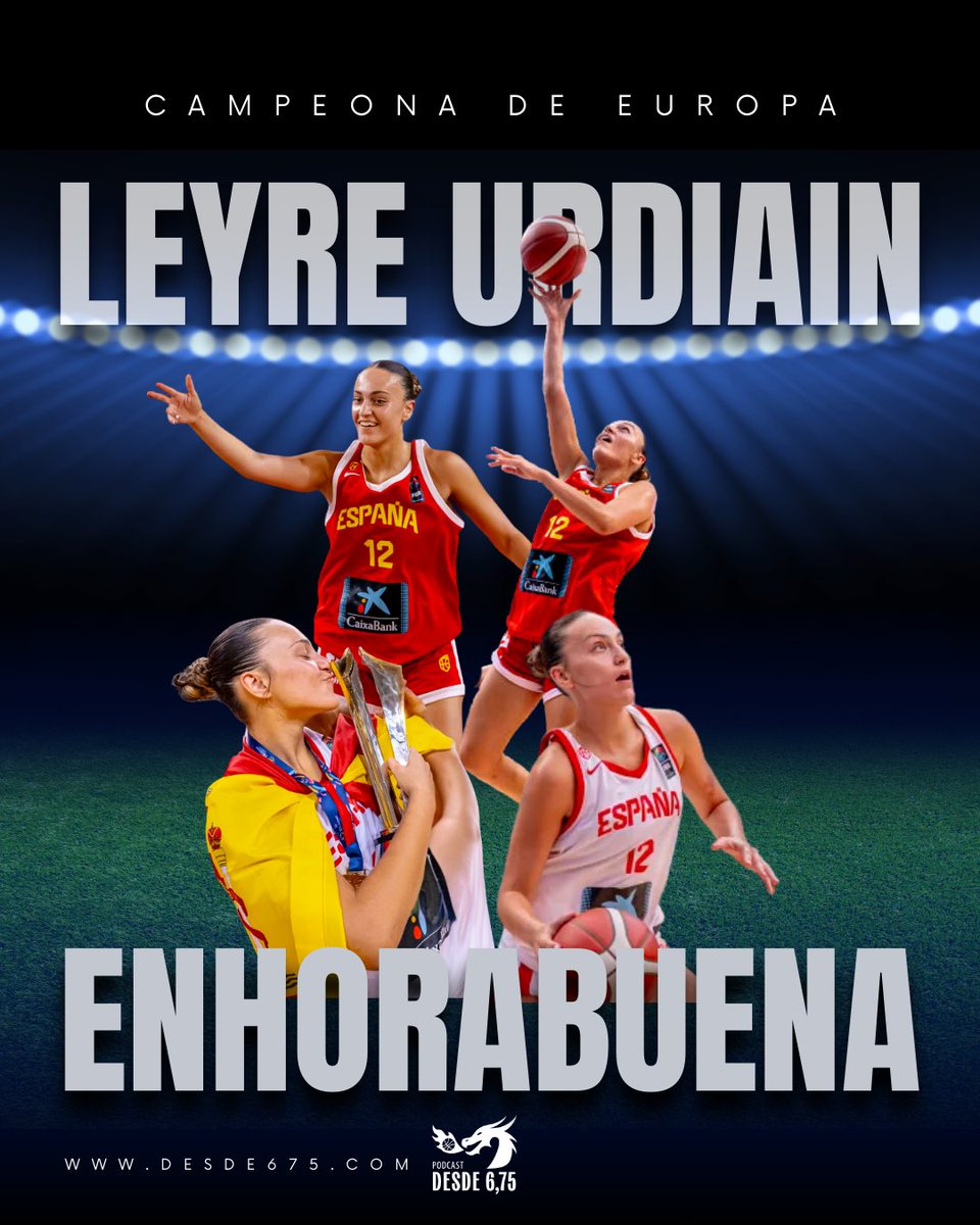 🏆 Leyre Urdiain, campeona del Eurobasket U18 con la <a href="/BaloncestoESP/">Baloncesto España</a>.
👏 La zaragozana firmó 6 pts, 5 reb y 4 ast en la final ante Finlandia (81-72).
🔝 Orgullo del baloncesto aragonés.
¡Enhorabuena, campeona!

#BaloncestoAragonés #EurobasketU18 #Desde675 #OrgulloAragonés
