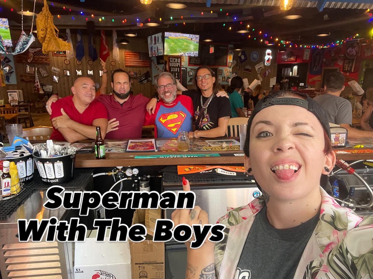 thomsolo's tweet photo. Took the boys to see Superman and have a drink, I think we had a pretty good time https://t.co/LCbrYsXubQ