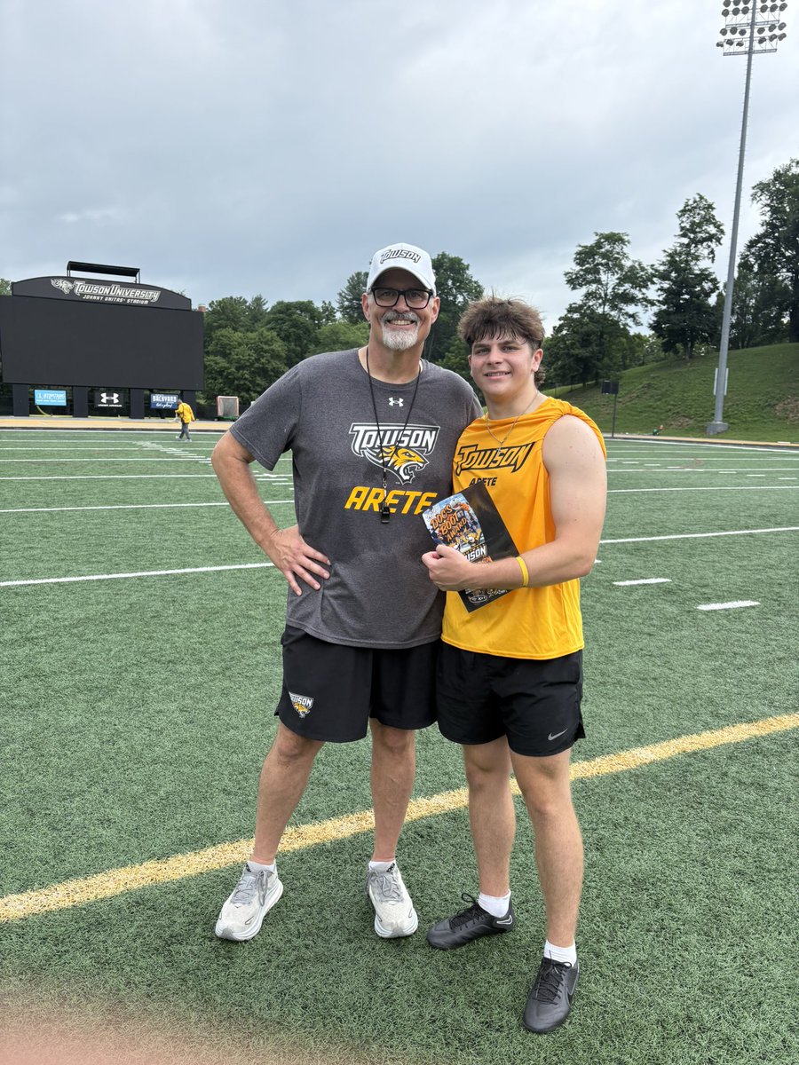 _LSC19's tweet image. Finishing up camp season with 6 wins in total! Had a great day finalizing the season at @Towson_FB . Thank you to Coach @PeteShinnick & @CoachBrooks629 for a great camp. Tied for first in FG comp. Here are 2 balls from camp:
• 52
• 50
@T_Roken @Coach_Sug @SJPrep_Football