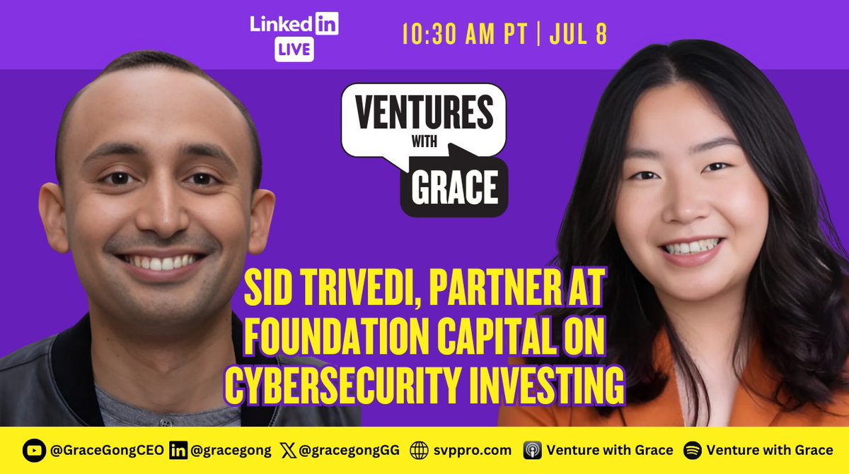 Grace Gong (@gracegonggg) on Twitter photo Listen to my conversation with <a href="/sidtriv/">Sid Trivedi</a> Partner <a href="/FoundationCap/">Foundation Capital</a> on 
Apple: bit.ly/4bTCwpD
Youtube: bit.ly/3uXthnv
Spotify: open.spotify.com/show/2izE5iSow…
#ai #vc #startup #podcast Listen to my conversation with <a href="/sidtriv/">Sid Trivedi</a> Partner <a href="/FoundationCap/">Foundation Capital</a> on 
Apple: bit.ly/4bTCwpD
Youtube: bit.ly/3uXthnv
Spotify: open.spotify.com/show/2izE5iSow…
#ai #vc #startup #podcast