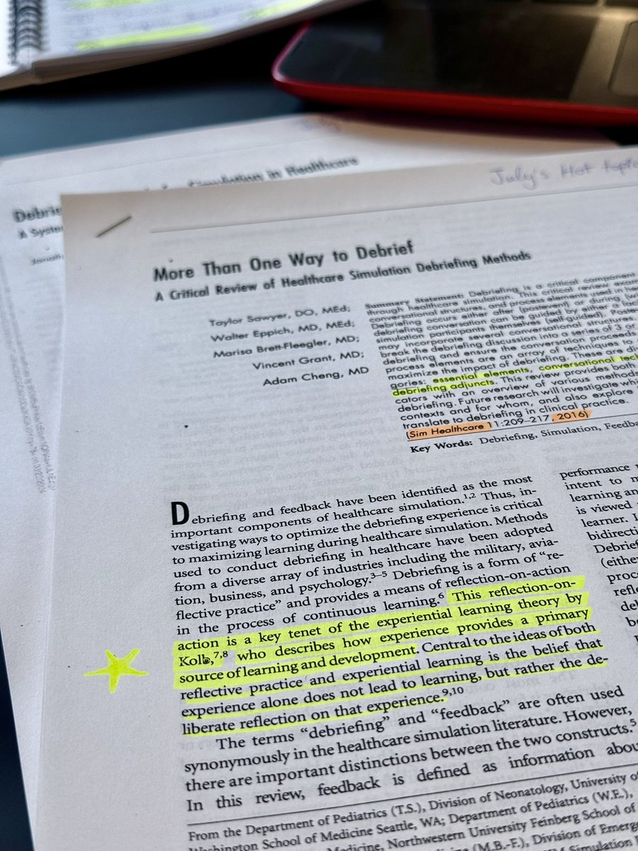 AmaloIi's tweet photo. Food for thought:
“Experience alone does not lead to learning, but rather the the deliberate reflection on that experience” ✨
#Sim #MedEd #SickKids #SimKids https://t.co/gy0r8FlmfN
