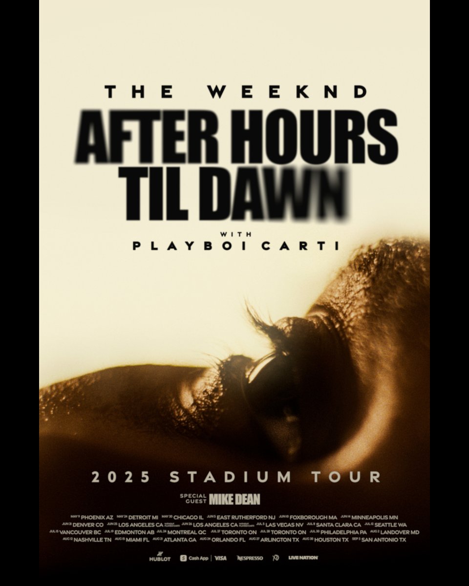 themontrealer's tweet image. THE WEEKND performs back-to-back nights at Parc Jean-Drapeau🎤
🎵The After Hours Til Dawn tour will feature an electrifying setlist from his extensive catalog.
👉Find out more about THE WEEKND. : themontrealeronline.com/5q9c
@evenko #Montreal @theweeknd @ParcJeanDrapeau