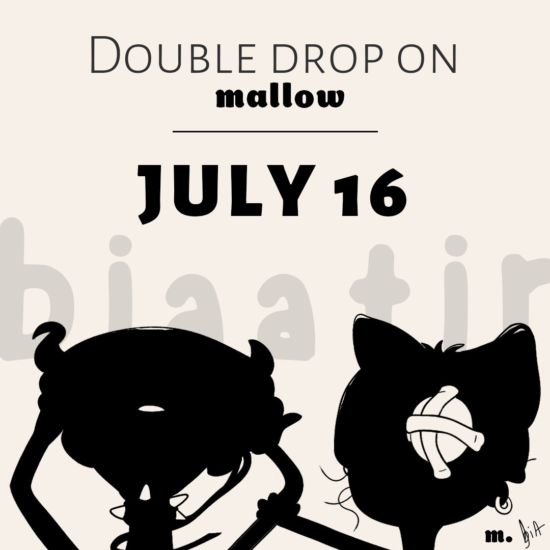 biaatir's tweet image. Two new pieces, two new souls
They arrive July 16 only on @mallow_xyz
Gnnnnnnn! stay turned 😋❤️