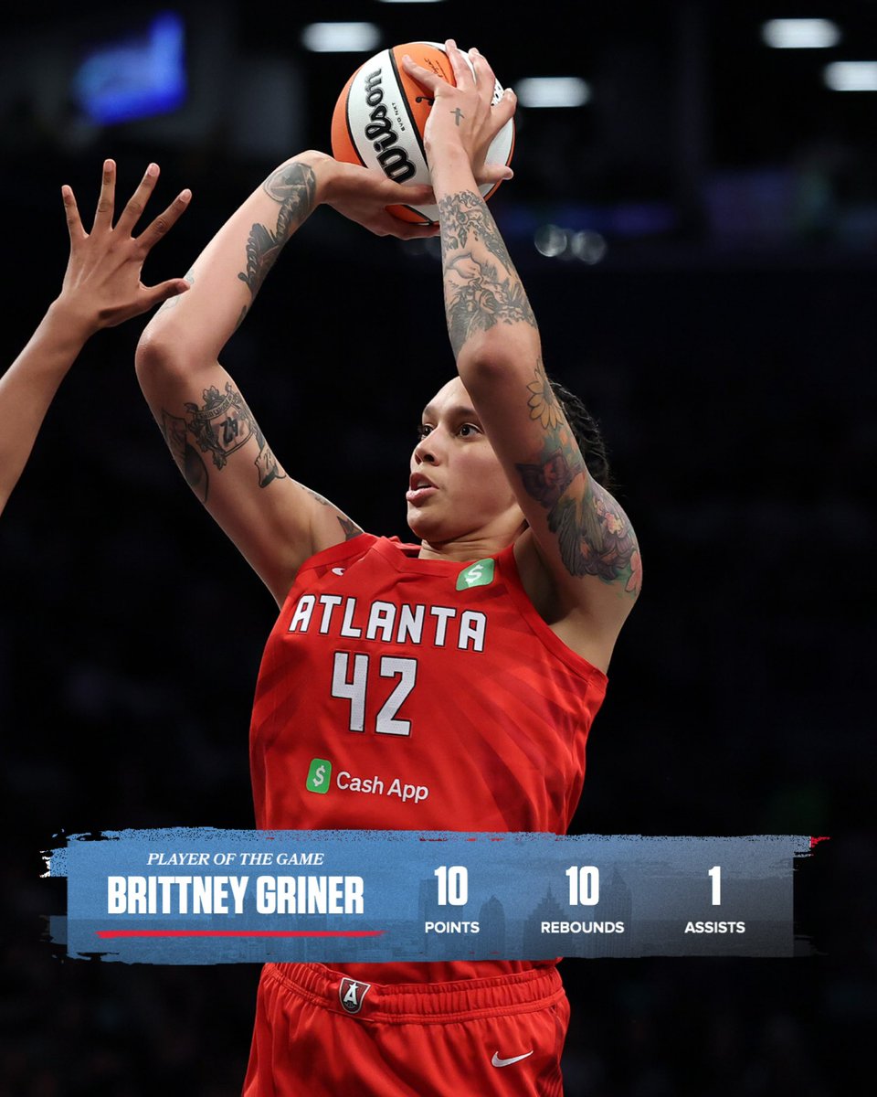 Atlanta Dream (@atlantadream) on Twitter photo Great work today <a href="/brittneygriner/">Brittney Griner</a> ๐ฅณ
Her first double-double of the season & 67th of her career!
#DoItForTheDream Great work today <a href="/brittneygriner/">Brittney Griner</a> ๐ฅณ
Her first double-double of the season & 67th of her career!
#DoItForTheDream