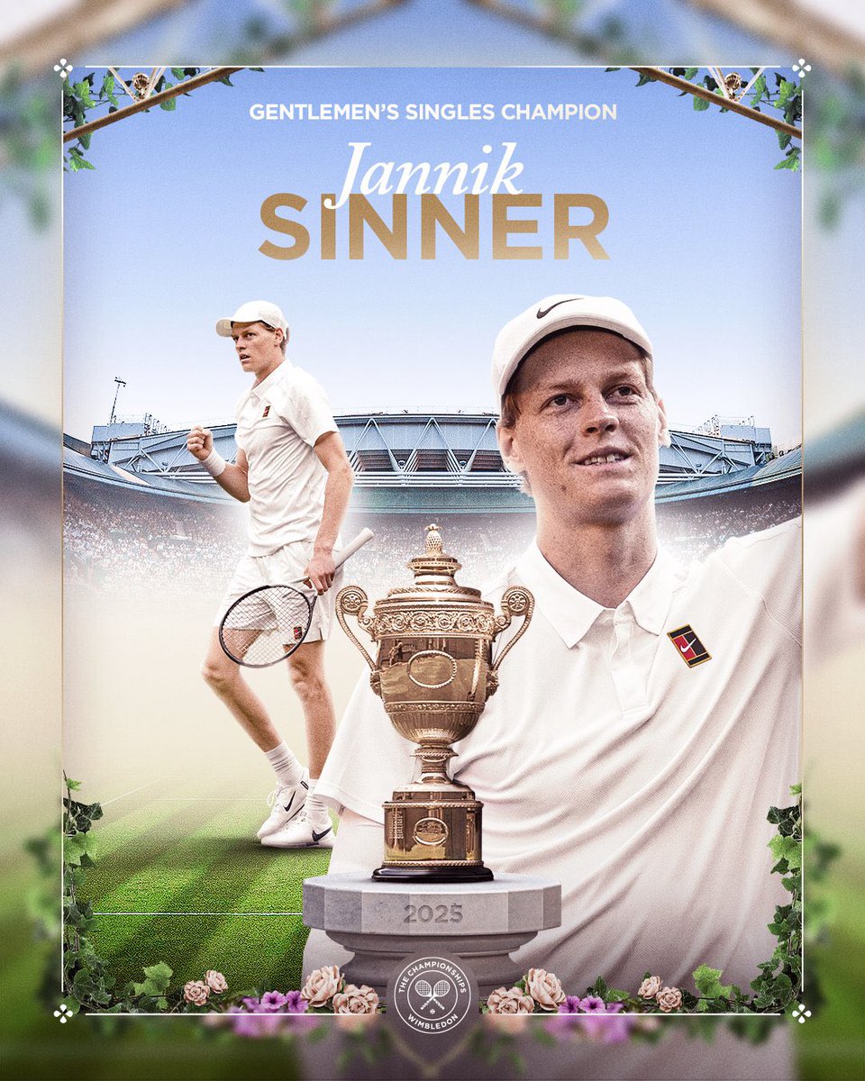 Campione di Wimbledon

SINNER 🏆