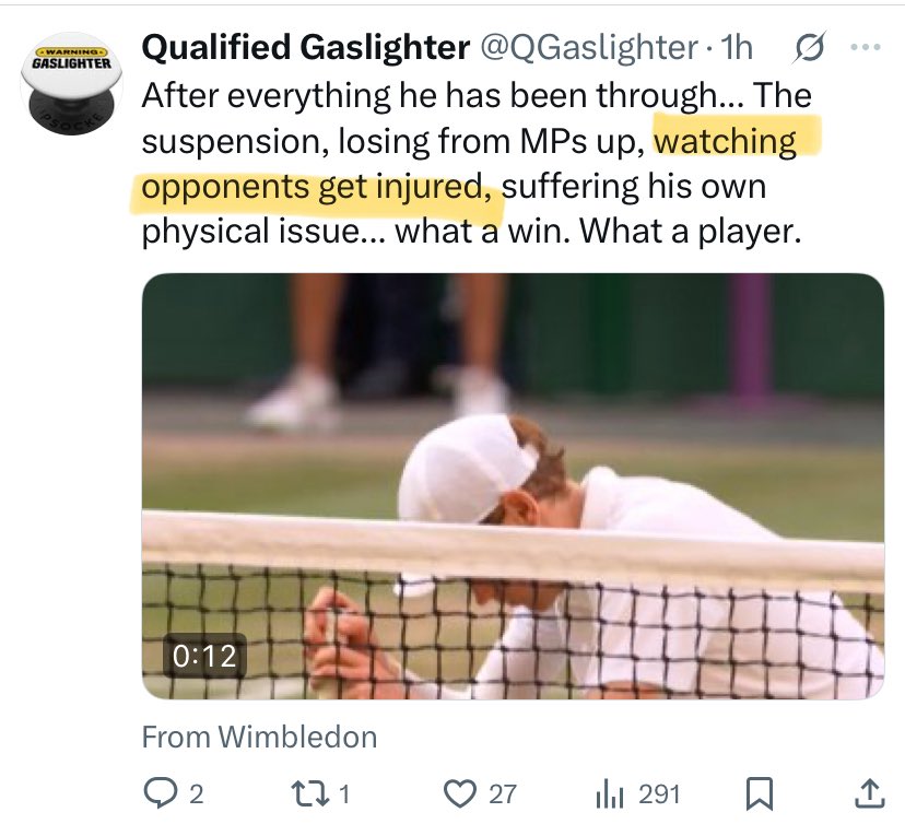 AcksonArj's tweet image. Do I have this wrong?
Is this guy trying to market Dimitrov’s injury as adversity for Jannik?