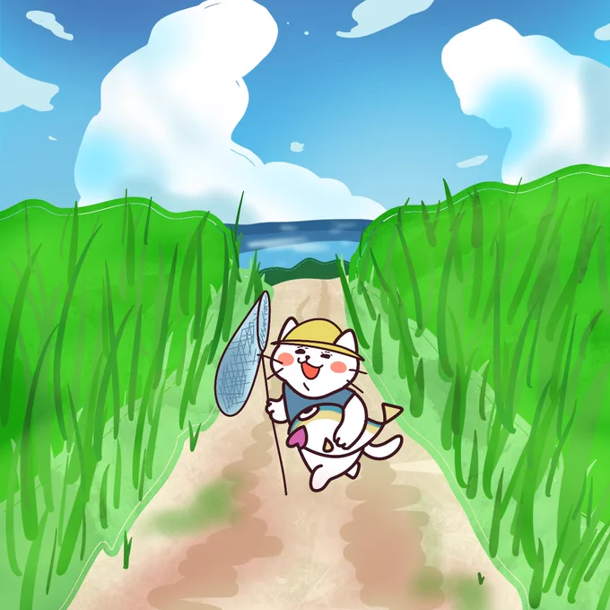 ひまわりの日! 田舎の絵を描いたので田舎に帰る夢を見ました! ずっと夢のままで良かったのに!