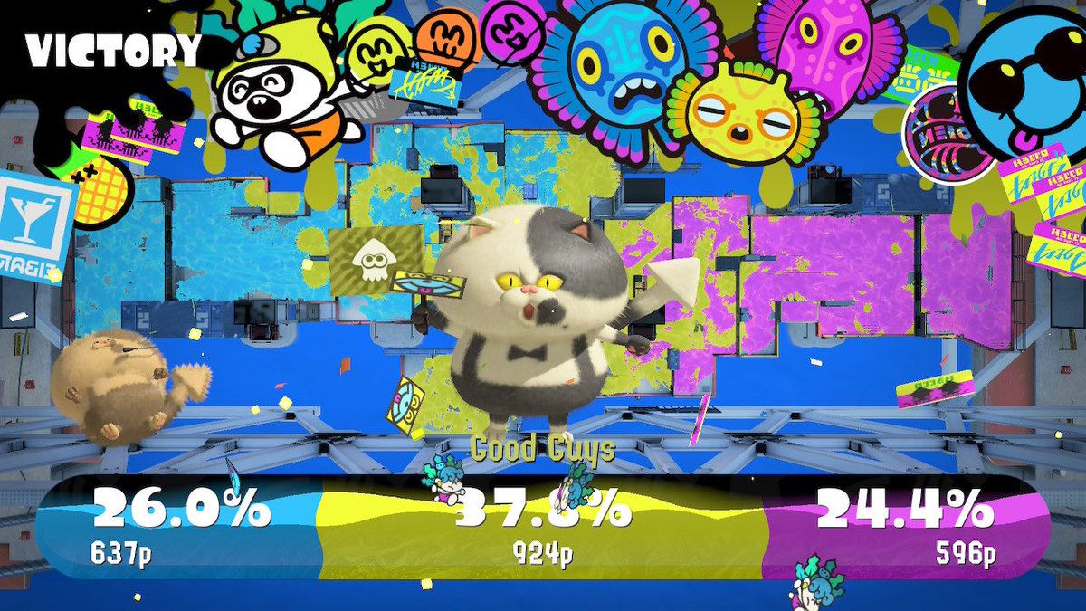 LemmyFan123's tweet photo. I’ve finally won another 10x battle. (Plus my teammate secured the Ultra Signal.) That’s it for me, I am done.

#TeamLand #SummerNights #Splatfest #Splatoon3 #NintendoSwitch https://t.co/bRjvGhMF2k