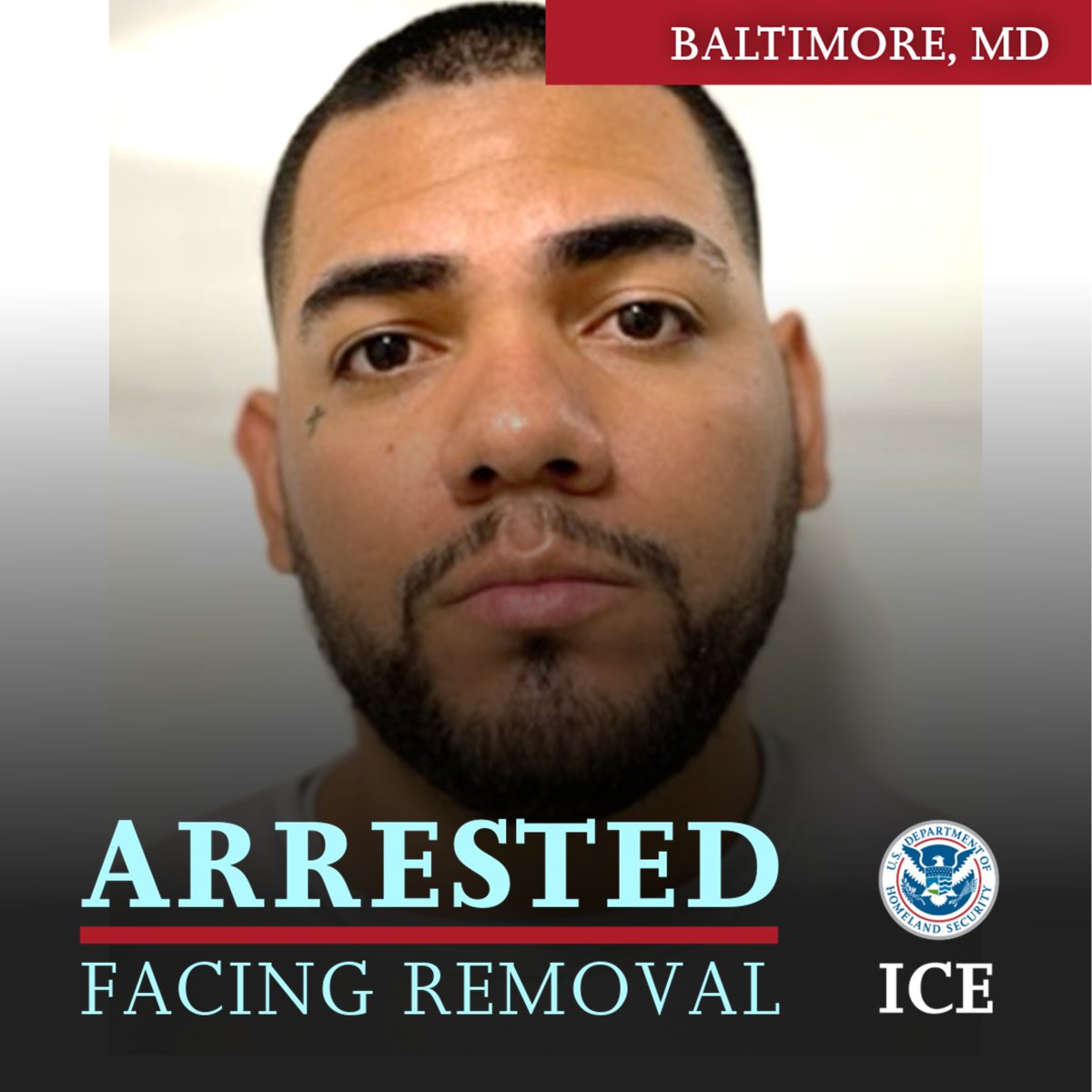 EROBaltimore's tweet image. ICE @EROBaltimore arrested 30-year-old Honduran national Ruben Antonio Molina-Ramirez July 11. He has been convicted of negligent manslaughter. Molina has a final order of removal and will remain in ICE custody.