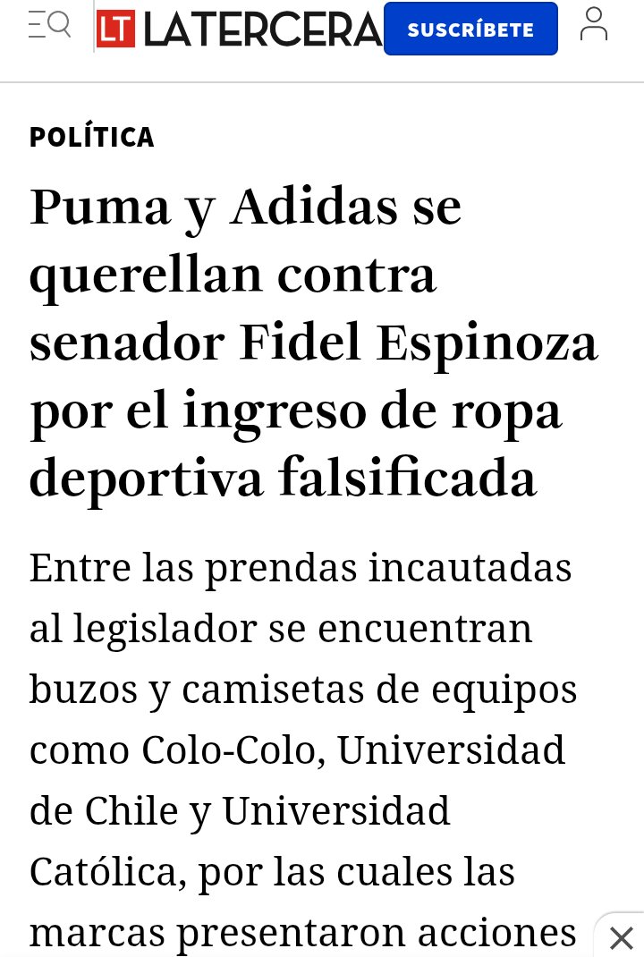 clavepublicacl's tweet photo. @fidelsenador Hasta ropa deportiva falsificada. https://t.co/5eDbH6n6W4