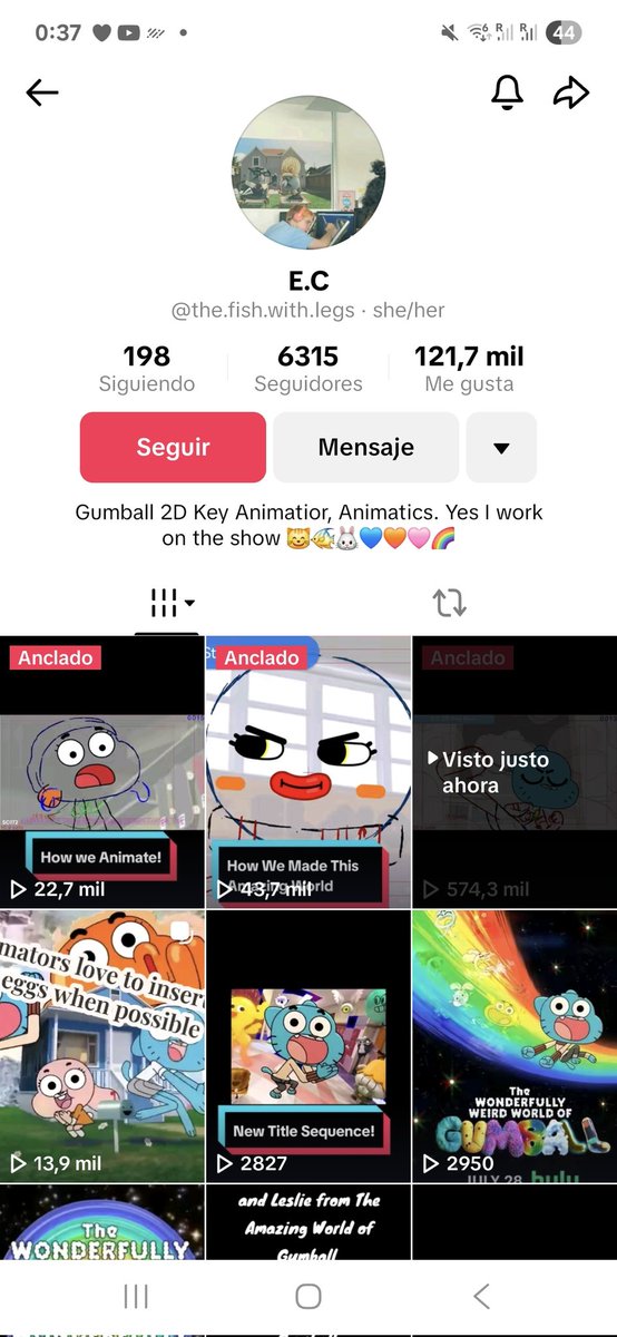 There's someone on TikTok claiming that they work in Gumball but they don't. It looks like they've been doing it for a while now! Every post is stolen. They are even saying they did the 2D animation for the opening sequence! 😭