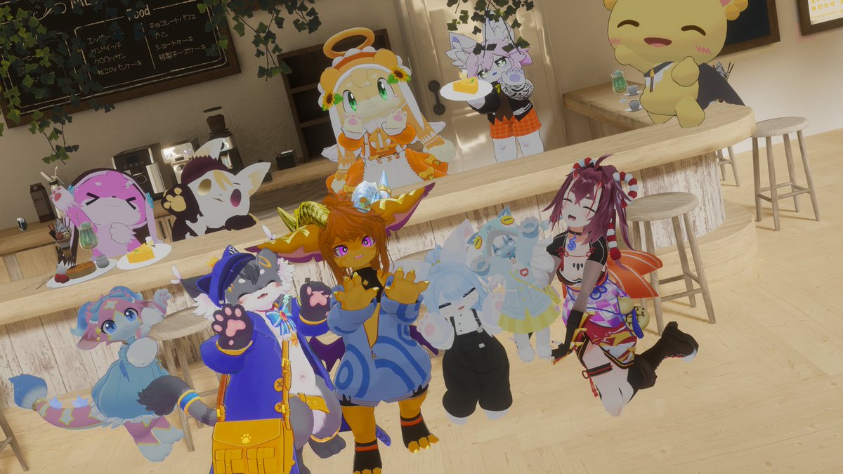 漫画に出られてとてもうれしいです✨
お店の雰囲気も可愛い店員さんとの会話もお料理も
とても良かったです！ありがとうございました💕
落ち着いたらまたモクリ友達を連れて遊びに行きます。

#VRCぷてぃぱれっと