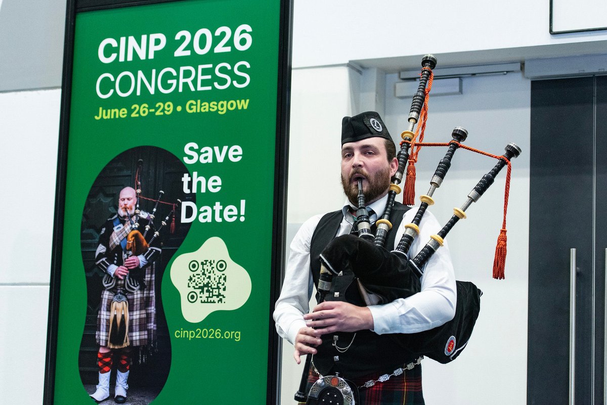 theCINP's tweet image. 🎶 Bagpipes in Melbourne? Just a hint of what’s next…
Thanks to all who joined us at #cinp2025 — we’ll see you in Glasgow for #cinp2026!
🗓️Mark your calendars: June 26-29, 2026.
cinp2026.org
Photo by Hamish J. Appleby
#Neuropsychopharmacology #Psychiatry