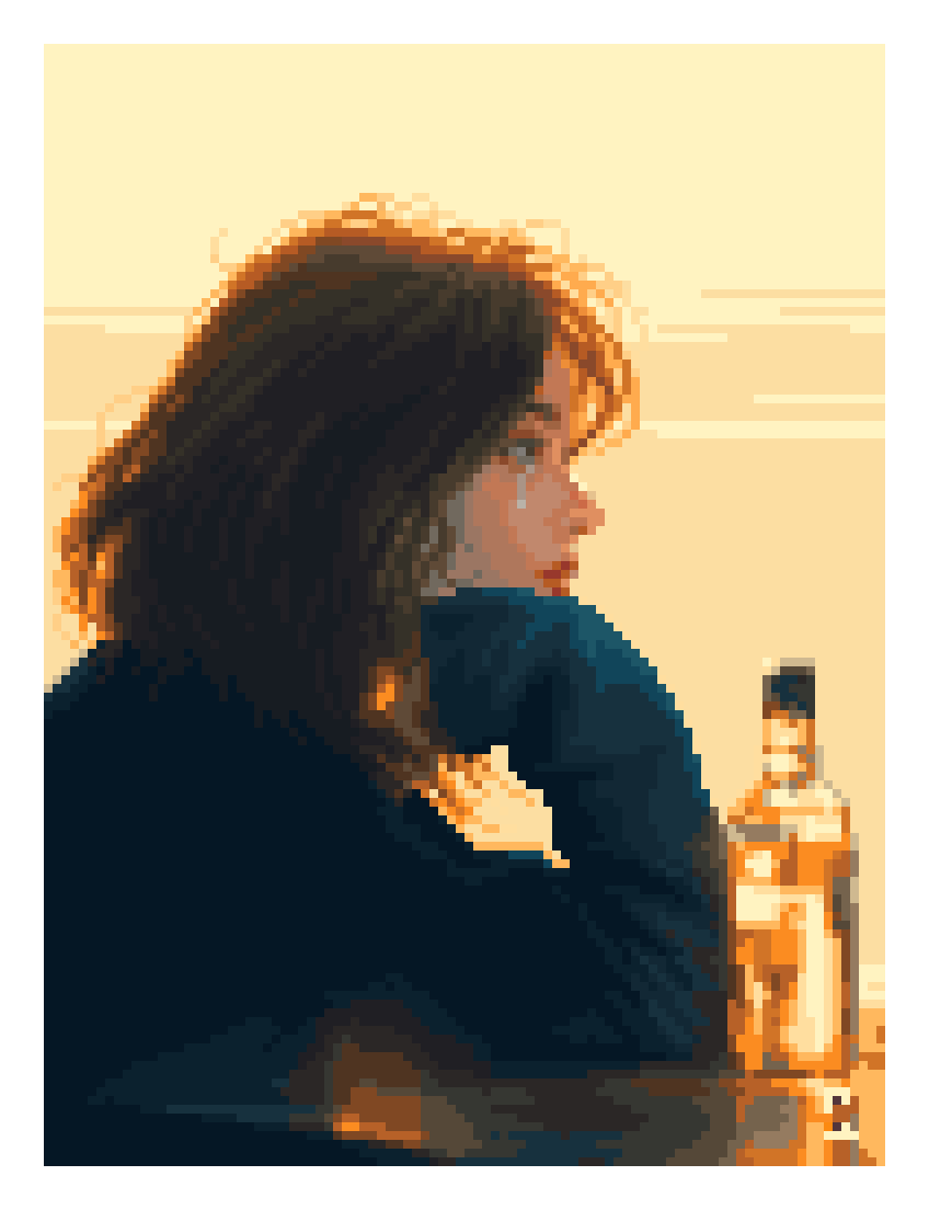 (｡T ω T｡) Some Mondays begin with quiet tears.
But even sadness can glow, in the right light.

#WIP #practice #pixelart