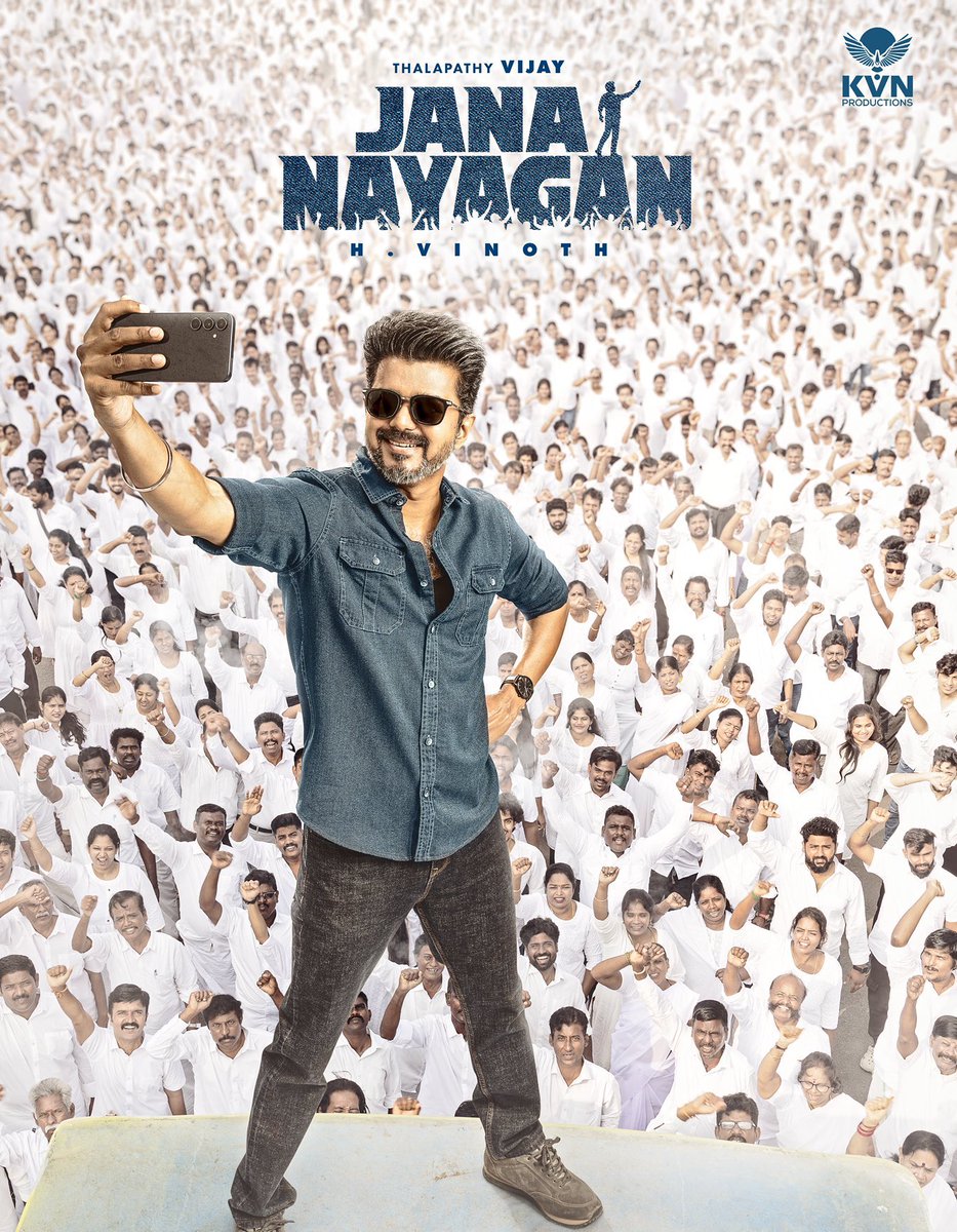 World famous - #JanaNayagan first look recreated by <a href="/Wimbledon/">Wimbledon</a> 🔥📈
It’s a dream for other actors!
When he steps into politics, it becomes national news.
His movies trend worldwide.
If peak had another peak, it would be called Vijay! 🔥🥵

CAREER’ IN UCHCHAM DA! ✌🏻