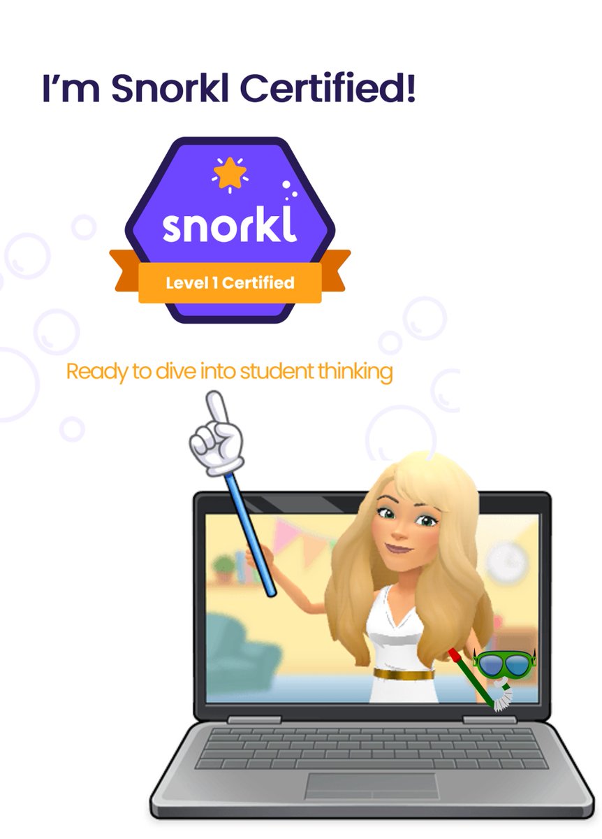 SMBerdaxagar's tweet image. 🎉 Just got @SnorklApp Certified! 🤿 Excited to give students instant feedback on their thinking, writing, problem solving, and explanations! Join in on the fun! certification.snorkl.app