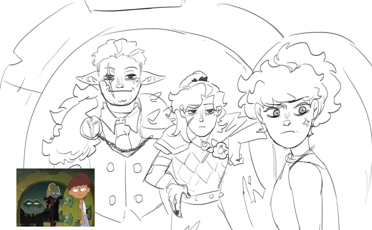 CrowCroakCaw's tweet image. Try some new style and fail
(I can't draw amphibians, I'm so sorry)
#amphibia #sashanne