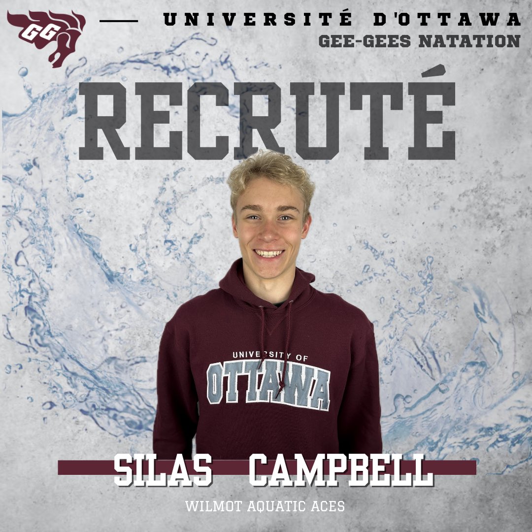 Nous sommes heureux de vous présenter notre nouvelle recrue pour notre équipe 2025-2026: Silas Campbell! Bienvenue aux Gee-Gees! 🐎

We are excited to introduce our next recruit for our 2025-2026 roster: Silas Campbell! Welcome to the Gee-Gees! 🐎