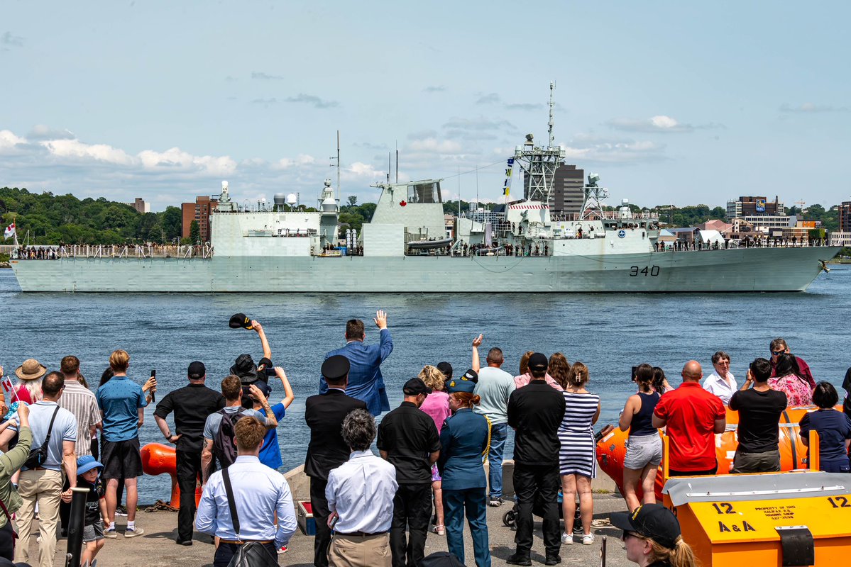 RoyalCanNavy's tweet image. Today, #HMCSStJohns departed on a 6-month overseas deployment, as part of #OpREASSURANCE with Standing @NATO Maritime Group 2. St. John's will support maritime security through multinational exercises and ops in the Mediterranean and Baltic Seas.
Fair Winds and following seas!