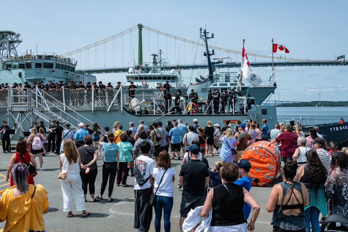 RoyalCanNavy's tweet image. Today, #HMCSStJohns departed on a 6-month overseas deployment, as part of #OpREASSURANCE with Standing @NATO Maritime Group 2. St. John's will support maritime security through multinational exercises and ops in the Mediterranean and Baltic Seas.
Fair Winds and following seas!