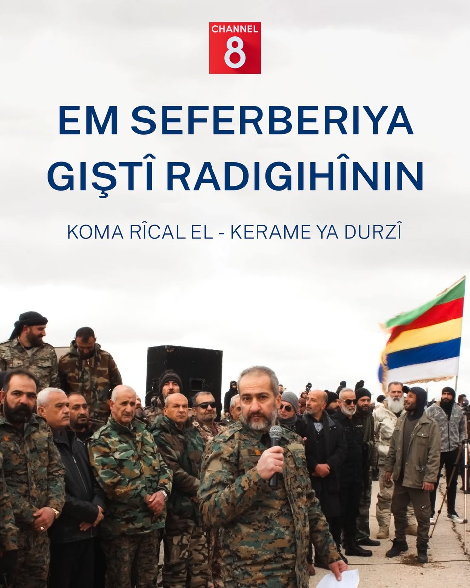 Ch8Kurmanci's tweet photo. Ji ber êrîşên dijwar yên komên erebên #Bedo yên li dijiî parêzgeha Siwêdayê ya #Durzi’yan li #Sûriyê, tevgera Rîcal El-Kerame ya Durzî li parêzgehê seferberiya giştî ragihand.

📌 Li gorî agahiyên Rêxistina Çavdêriya Mafê Mirovan, heta niha 37 kes hatine kuştin û 50’yên din jî birîndar bûne.