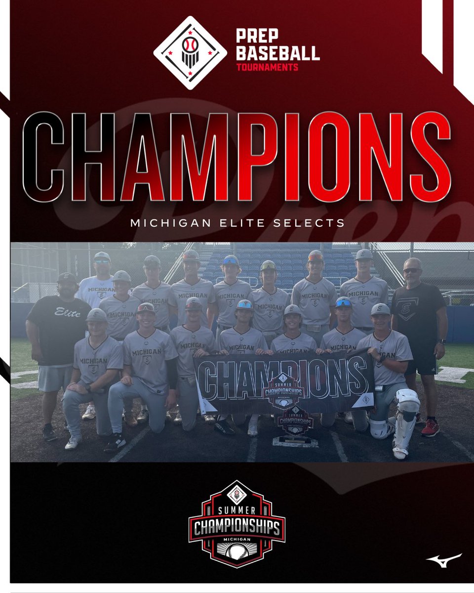 Prep Baseball Michigan (@prepbaseballmi) on Twitter photo π₯TOURNAMENT CHAMPIONS π₯
Michigan Elite Selects | <a href="/MIEliteSelects/">Michigan Elite Selects 16U</a>
Championship Game MVP - Nolan Booth
π PBT Michigan Summer Championshipsπ
βΎοΈ 16U Champions
π
7/10-7/13
π Detroit, MI
<a href="/PBRTournaments/">Prep Baseball Tournaments</a> | <a href="/pbtscouting/">Prep Baseball Scouting</a> |
<a href="/PrepBaseMIScout/">Prep Baseball Michigan Scouting Coverage</a> π₯TOURNAMENT CHAMPIONS π₯
Michigan Elite Selects | <a href="/MIEliteSelects/">Michigan Elite Selects 16U</a>
Championship Game MVP - Nolan Booth
π PBT Michigan Summer Championshipsπ
βΎοΈ 16U Champions
π
7/10-7/13
π Detroit, MI
<a href="/PBRTournaments/">Prep Baseball Tournaments</a> | <a href="/pbtscouting/">Prep Baseball Scouting</a> |
<a href="/PrepBaseMIScout/">Prep Baseball Michigan Scouting Coverage</a>