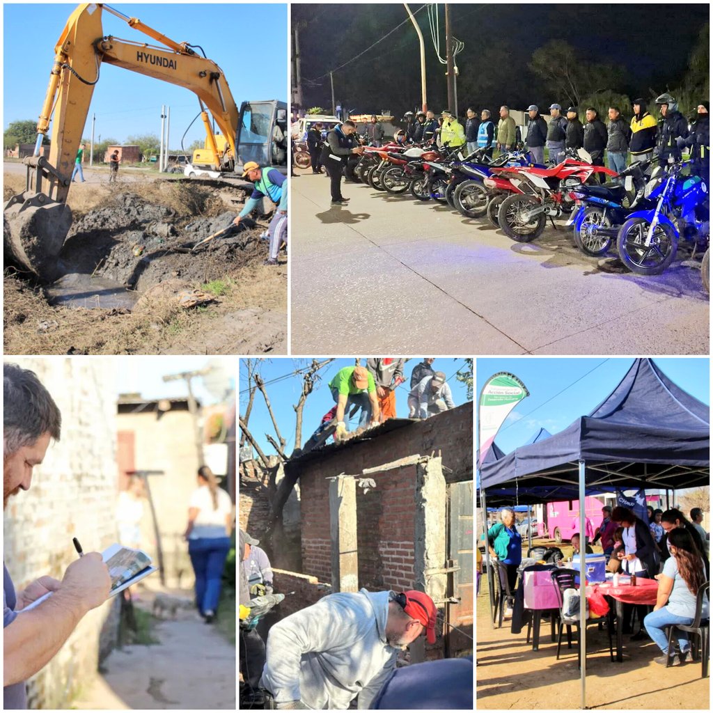 #SeguimosAdelante con los trabajos de desagües en zona oeste; más relevamientos para mensuras; nuevos operativos antiwileros y de destrucción de búnker de narcomenudeo con <a href="/PoliciaChaco/">Policía del Chaco</a> y abordajes territoriales en los barrios con el <a href="/GobiernoChaco/">Gobierno del Chaco</a>  <a href="/roy_a_nikisch/">Roy Nikisch</a> <a href="/LeandroZdero/">Leandro Zdero</a>