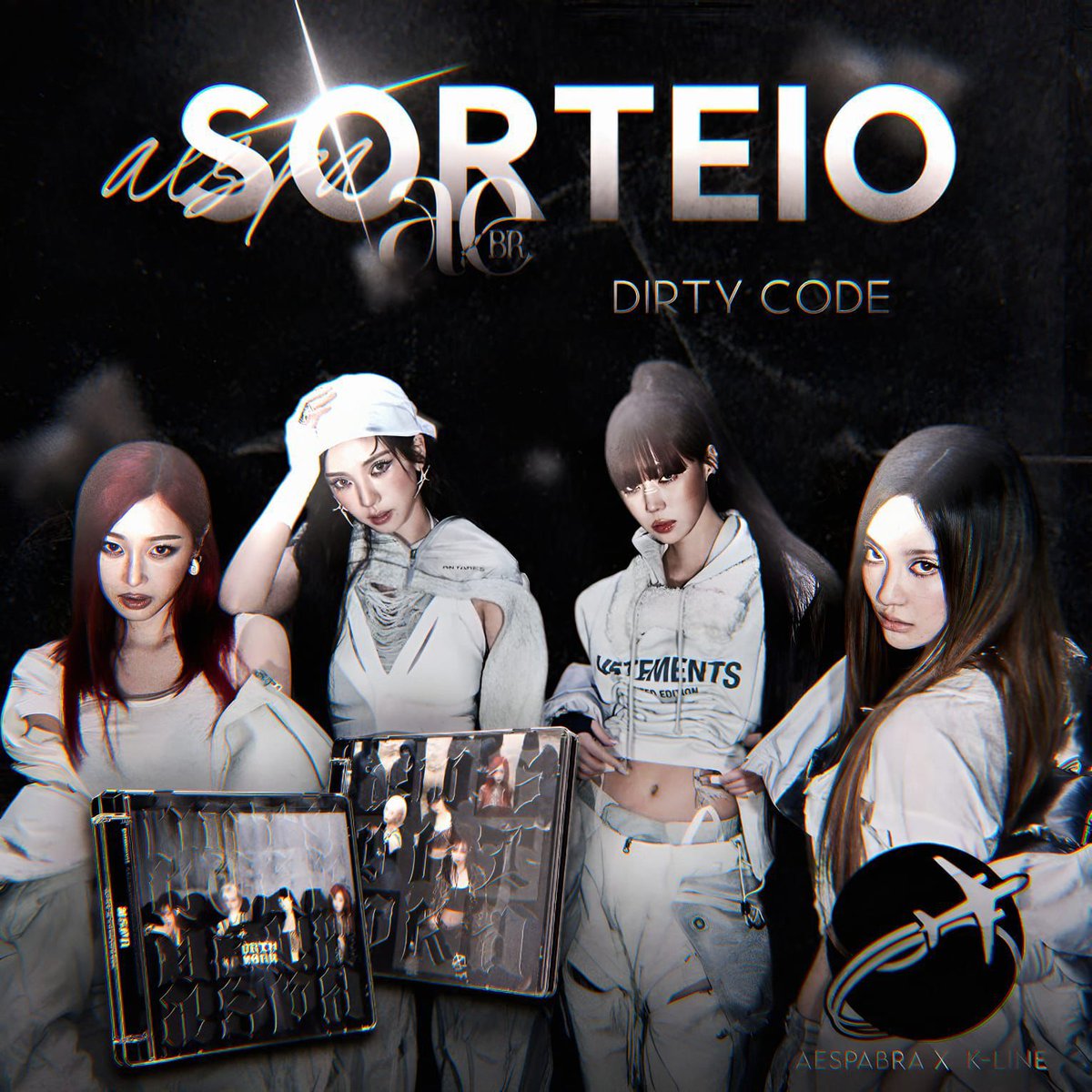 [SORTEIO] Quer concorrer a versão 'Dirty Code' de Dirty Work?

REGRAS:  
• Seguir <a href="/aespabra/">aespa Brasil</a> e <a href="/StoreKLine/">K-Line Store ✈️ 🫰🏻</a> 
• O sorteio será por retweet. Então tenha certeza que deu RT e FAV até o final do prazo (19h59min de 20/07)
• Comente apenas uma vez marcando 2 amigos

Caso o vencedor