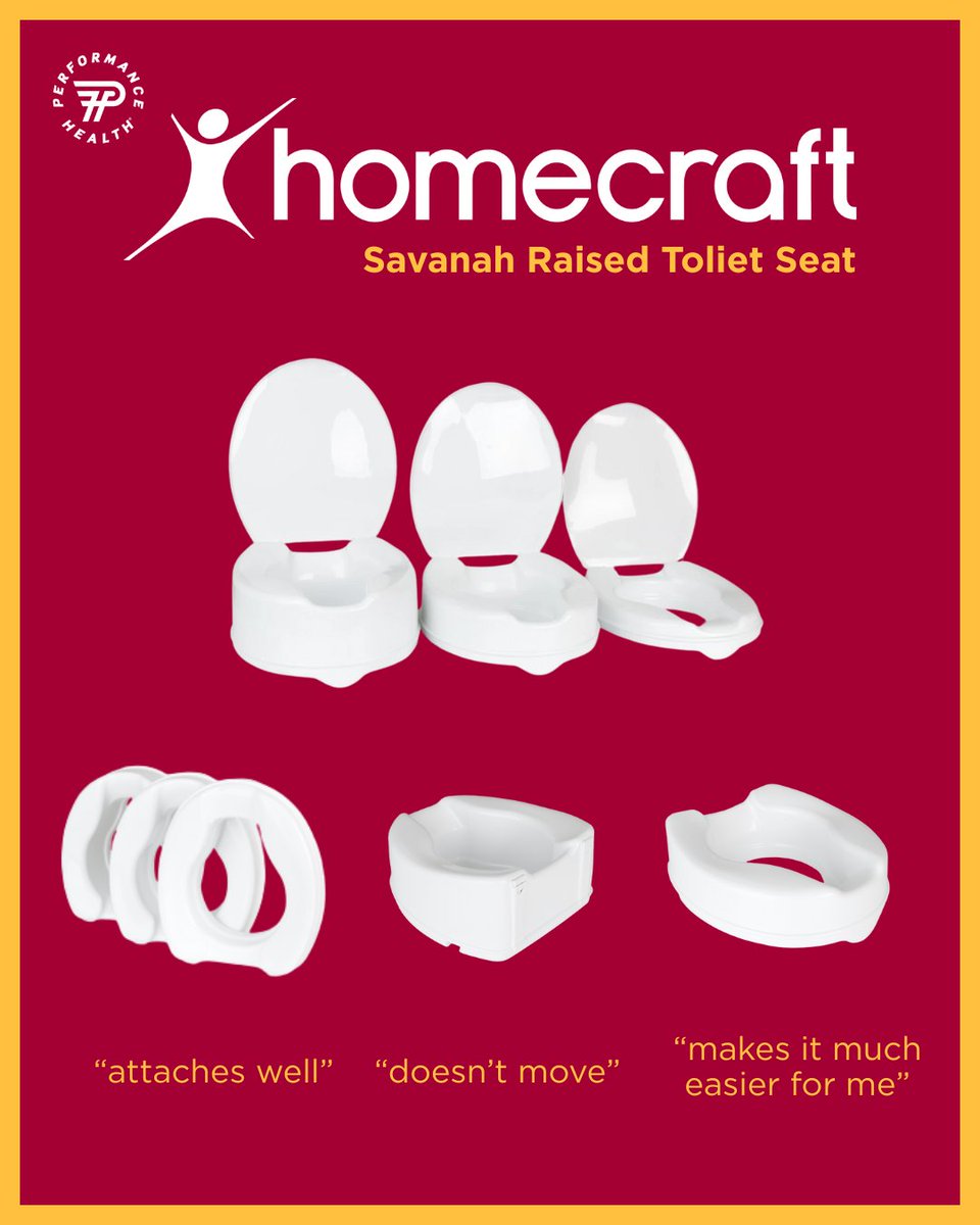 PerformHealthAU's tweet photo. No tools, no hassle. Just reliable support.

Customers say it's, "Sturdy and doesn't move when using."

Learn more about the Homecraft Savanah Raised Toilet Seat here: https://t.co/o98OETHNur

#Homecraft #SavanahRaisedToiletSeat #Support #Independence #PerformanceHealth https://t.co/8HDg7XCGTM